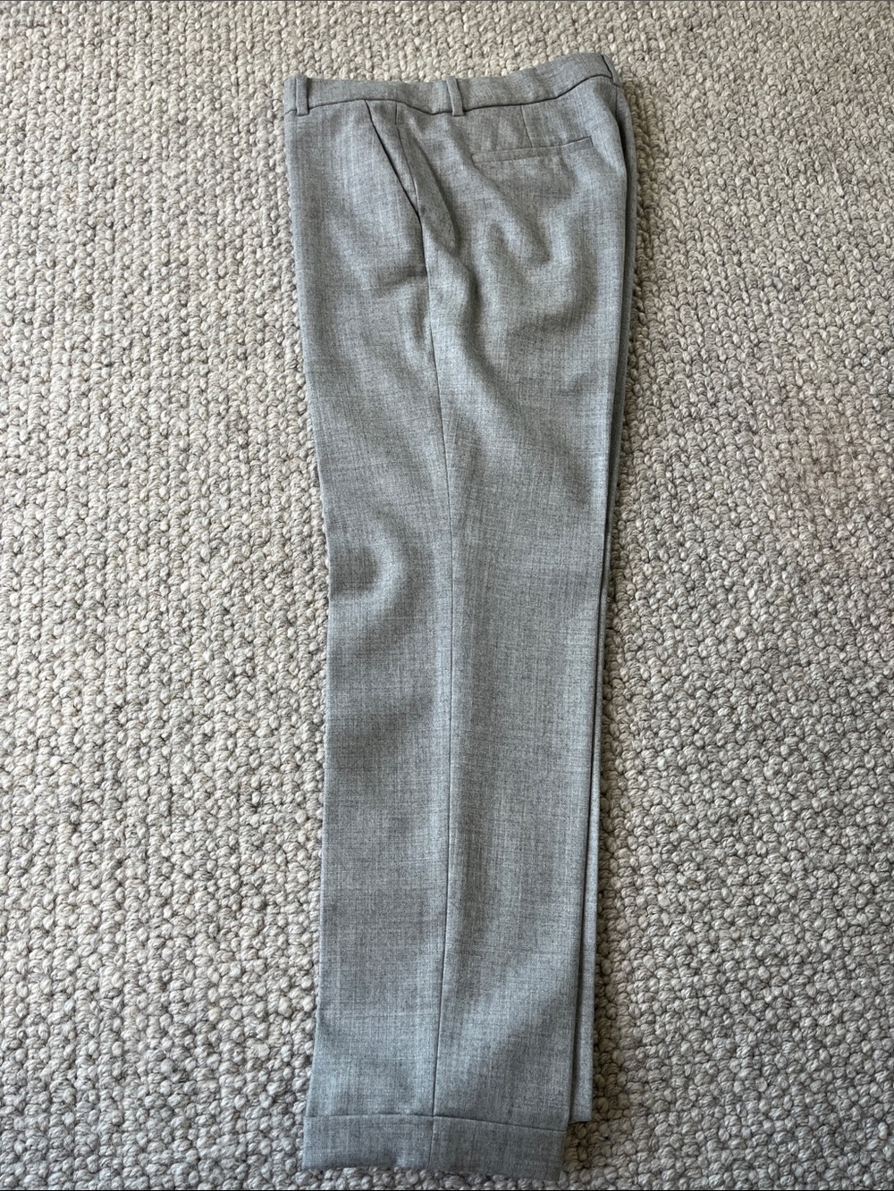 J. Crew Gray Straight-Leg Wool Dress Pants